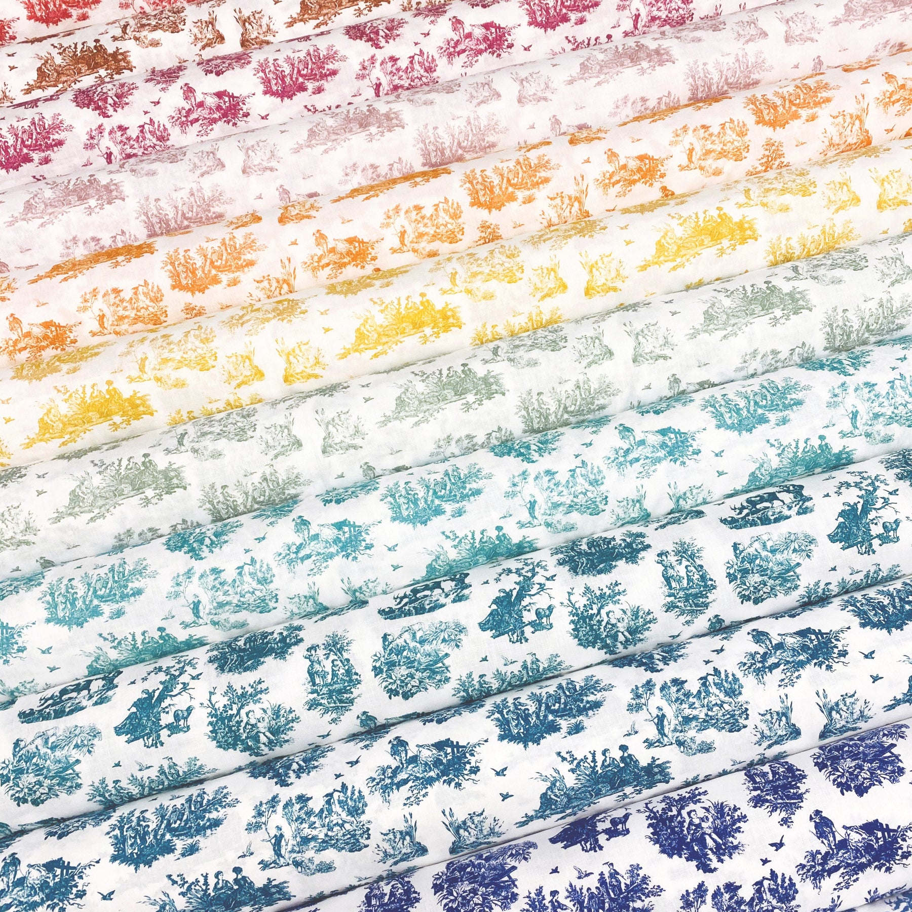 🌈 1000 couleurs de toiles de Jouy ! ✂️ - TissusPapi.com