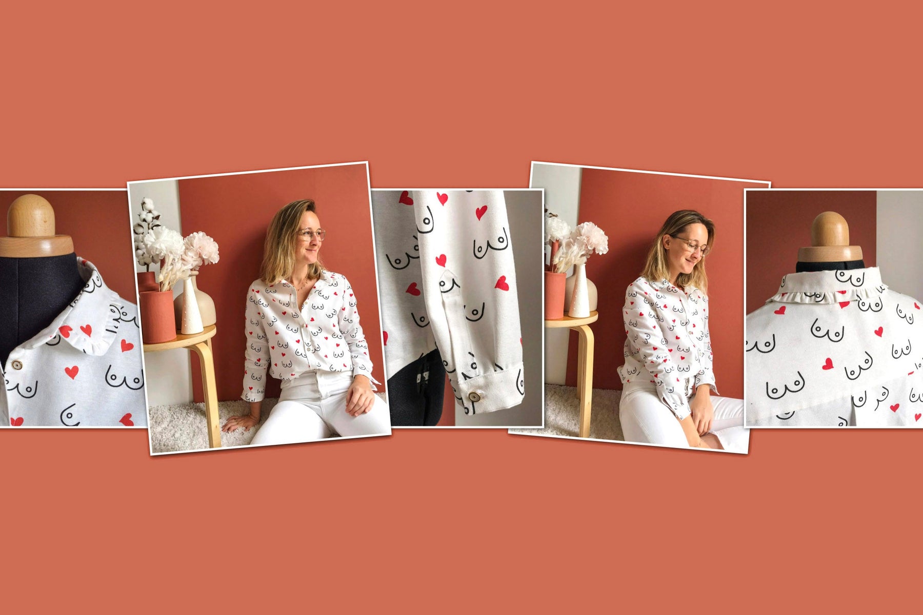 Collection BOOBS : la chemise de Julie @blooming_sewing - TissusPapi.com