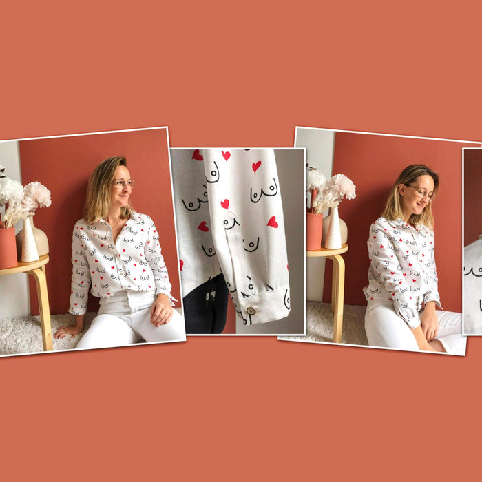 Collection BOOBS : la chemise de Julie @blooming_sewing - TissusPapi.com
