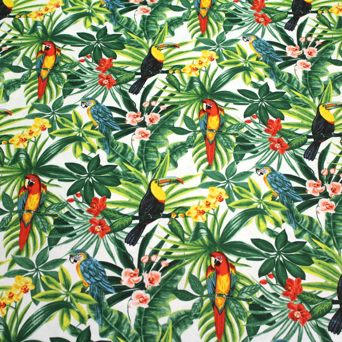 Vos créations : le sac Feuillage tropical & perroquet de Magali - TissusPapi.com
