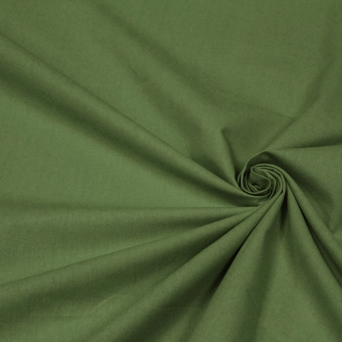 Tissu de coton uni vert fougère BENJAMIN - OEKO - TEX® - TissusPapi.com
