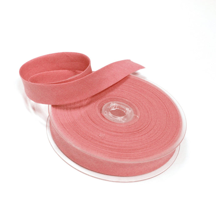 Biais de coton rose vieux rose - Galette de 25 mètres - TissusPapi.com
