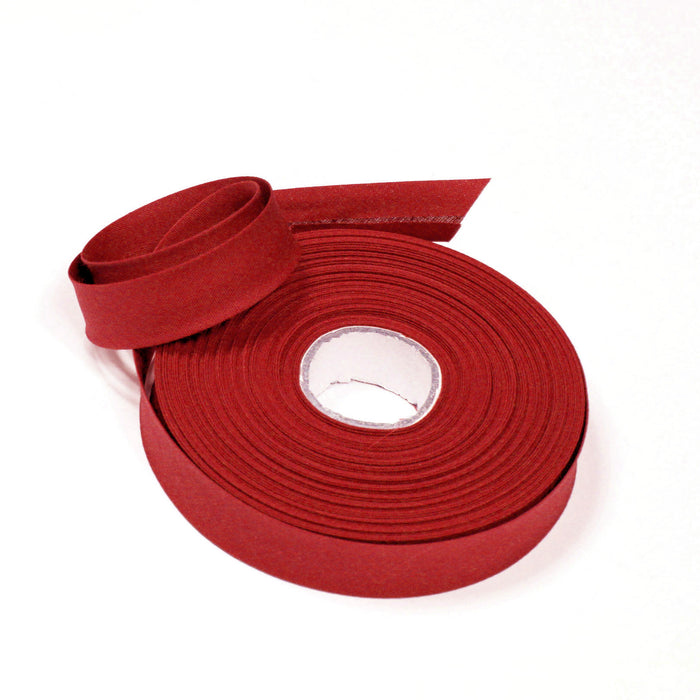 Biais de coton rouge cardinal - Galette de 25 mètres - TissusPapi.com