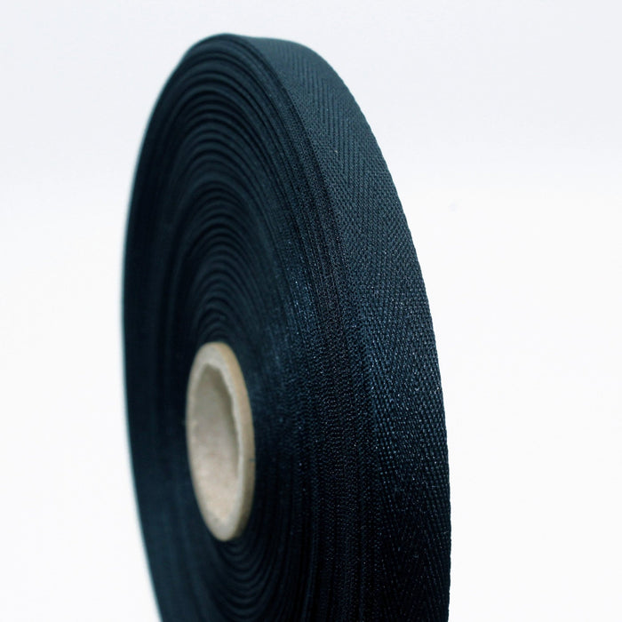 Ruban de sergé bleu nuit 10mm - Galette de 50 mètres - Fabrication française - TissusPapi.com