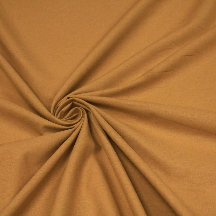 Tissu de coton uni ocre Havane BENJAMIN - OEKO - TEX - TissusPapi.com