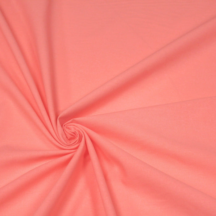 Tissu de coton uni rose sorbet BENJAMIN - OEKO - TEX - TissusPapi.com