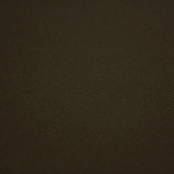 Tissu Gabardine de coton élasthanne - sergé de coton élasthanne vert kaki foncé uni