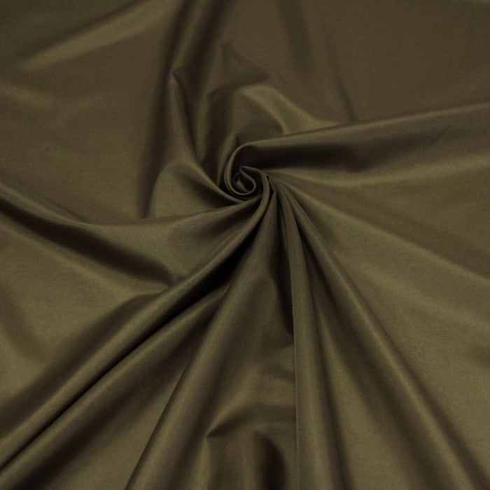 Tissu doublure de polyester couleur vert kaki uni - TissusPapi.com