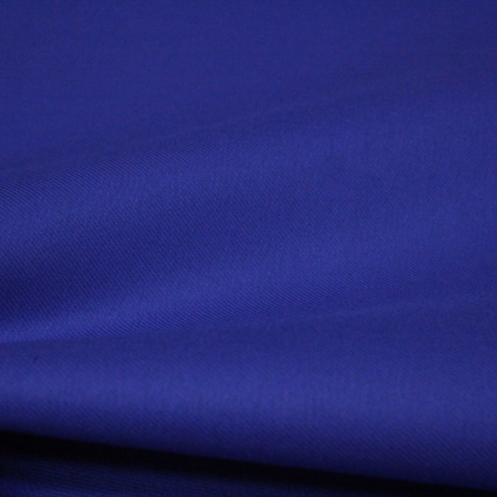Tissu gabardine coton bleu roi - 325gr/m2 - Fabrication française - TissusPapi.com