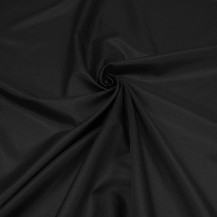 Tissu doublure pongé acetate noir uni - TissusPapi.com