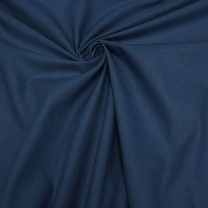 Tissu coton bleu pétrole uni - COLLECTION LES BASIQUES - TissusPapi.com