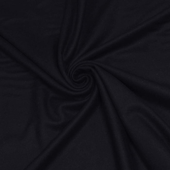Tissu Drap de laine uni Bleu nuit, fabrication italienne - TissusPapi.com