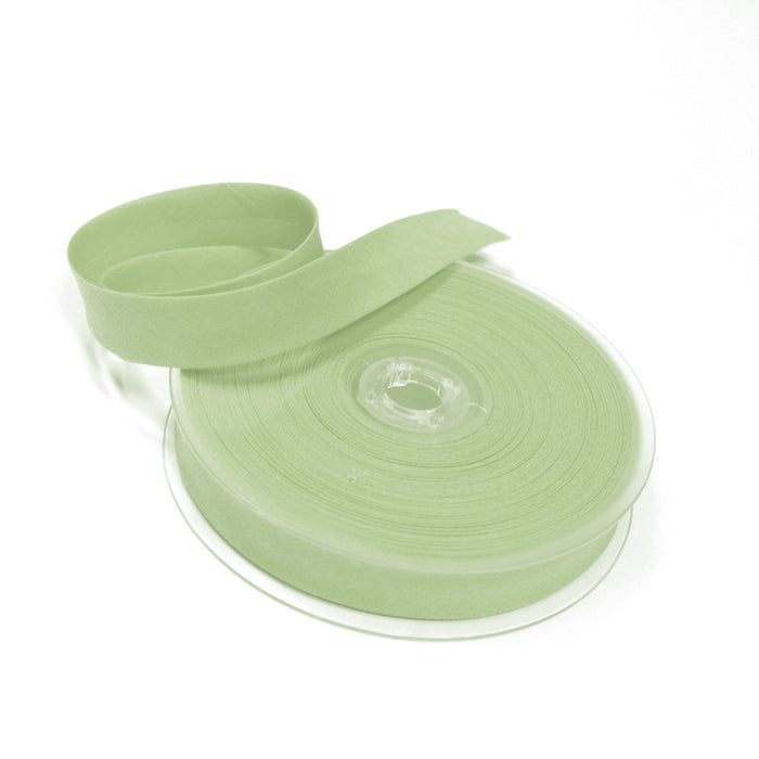 Biais de coton vert amande - Galette de 25 mètres - TissusPapi.com