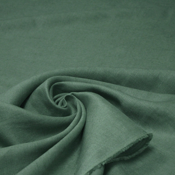 Tissu lin lavé couleur Bleu celadon