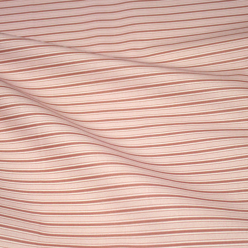 Tissu cotonnade aux rayures roses - OEKO - TEX - TissusPapi.com