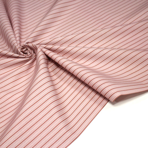 Tissu cotonnade aux rayures roses - OEKO - TEX - TissusPapi.com