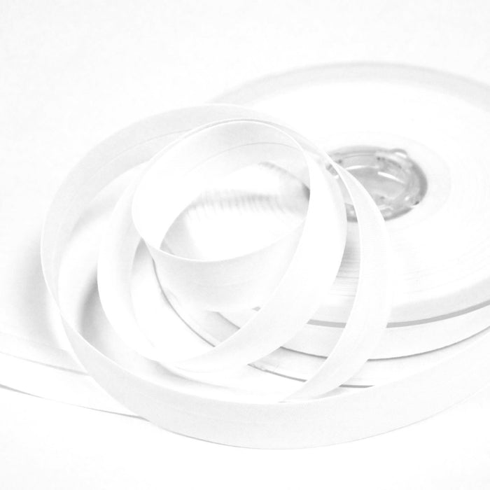 Biais de coton blanc - Galette de 25 mètres - TissusPapi.com