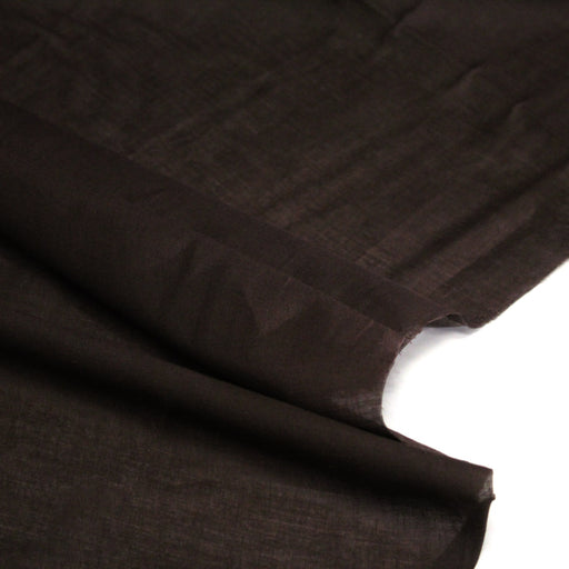 Tissu voile de coton uni marron chocolat 100% COTON, hyper doux ! - TissusPapi.com