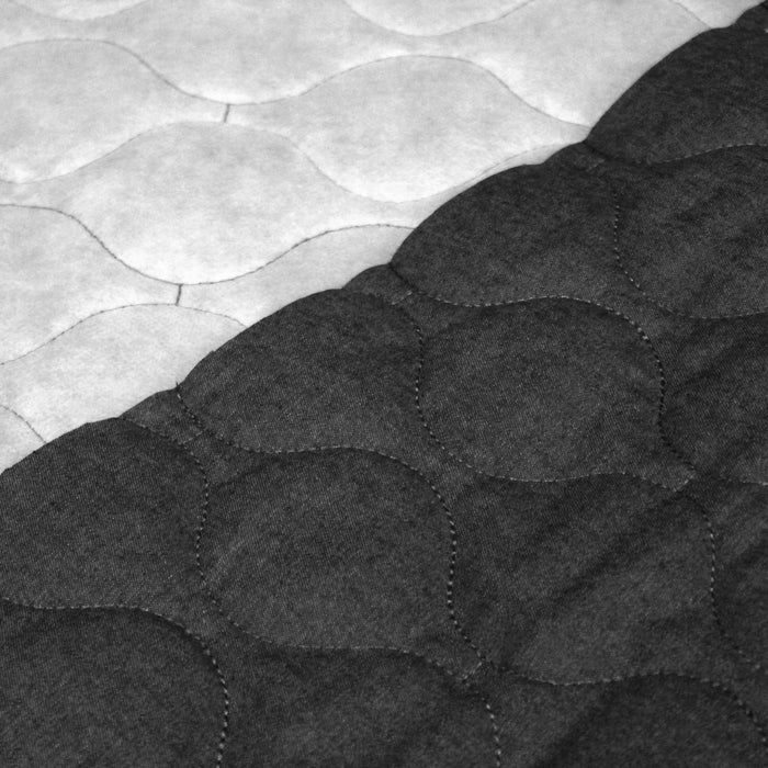 Tissu Matelassé Chambray : bleu roi ou noir - OEKO - TEX - TissusPapi.com