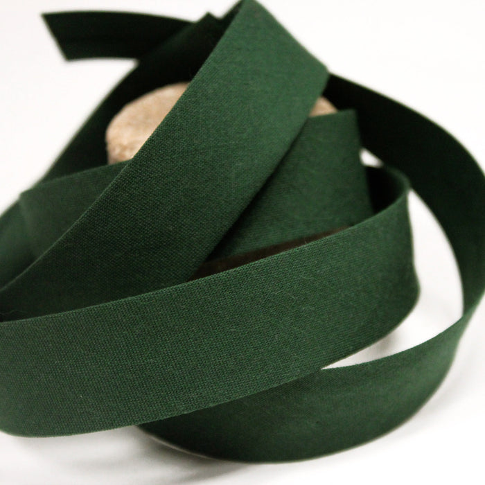 Biais de coton uni vert anglais - TissusPapi.com