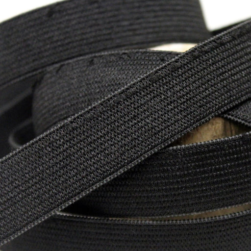 Ruban élastique 17mm, noir - Fabriqué en France - TissusPapi.com