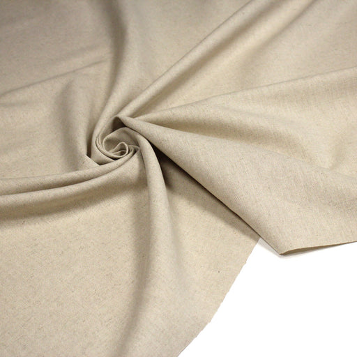 Tissu métis lin coton, grande largeur 280cm, couleur naturel - TissusPapi.com