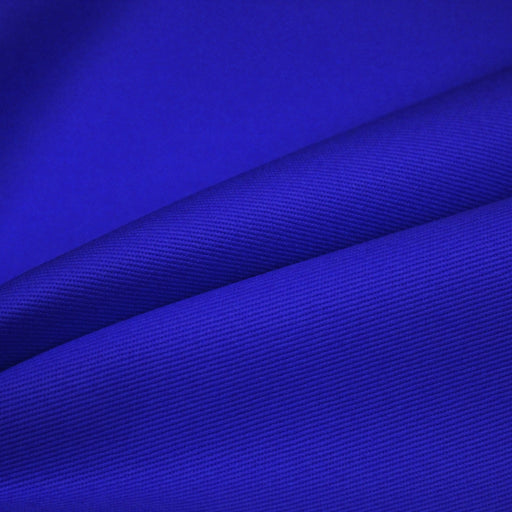 Tissu gabardine coton bleu roi - 325gr/m2 - Fabrication française - TissusPapi.com