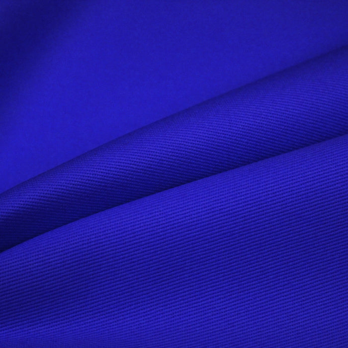 Tissu gabardine coton bleu roi - 325gr/m2 - Fabrication française - TissusPapi.com