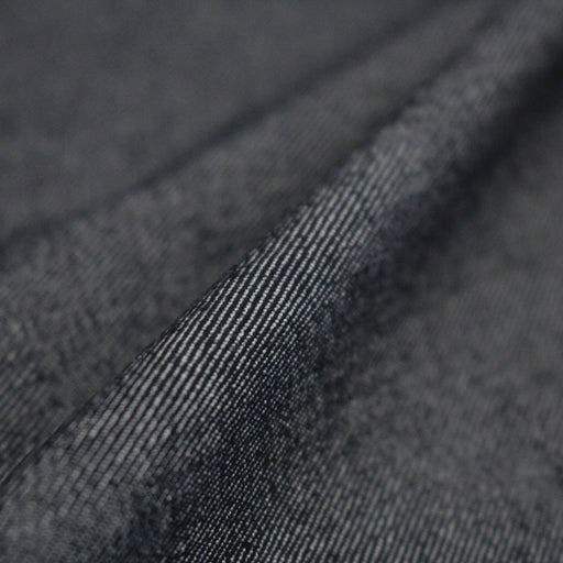 Tissu jean denim élasthanne fin, gris souris - Fabrication italienne - TissusPapi.com