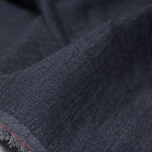 Tissu lin & polyester bleu indigo : habillement et déco d'intérieur - TissusPapi.com