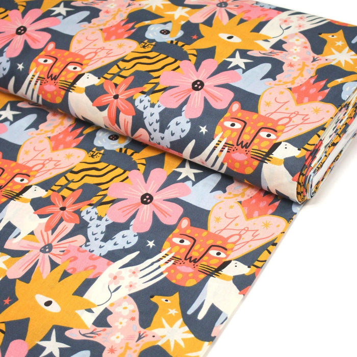 Tissu cotonnade JOY, motifs modernes multicolores - OEKO - TEX - TissusPapi.com