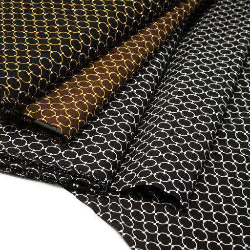 Tissu popeline de viscose aux motifs chaine d'ancre - Fabrication française - OEKO - TEX - TissusPapi.com