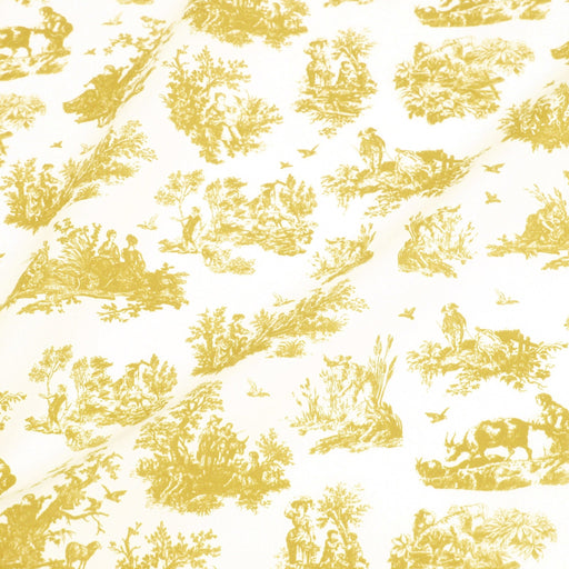 Tissu cotonnade Toile de Jouy OBER blanc : nombreuses couleurs - OEKO - TEX - TissusPapi.com