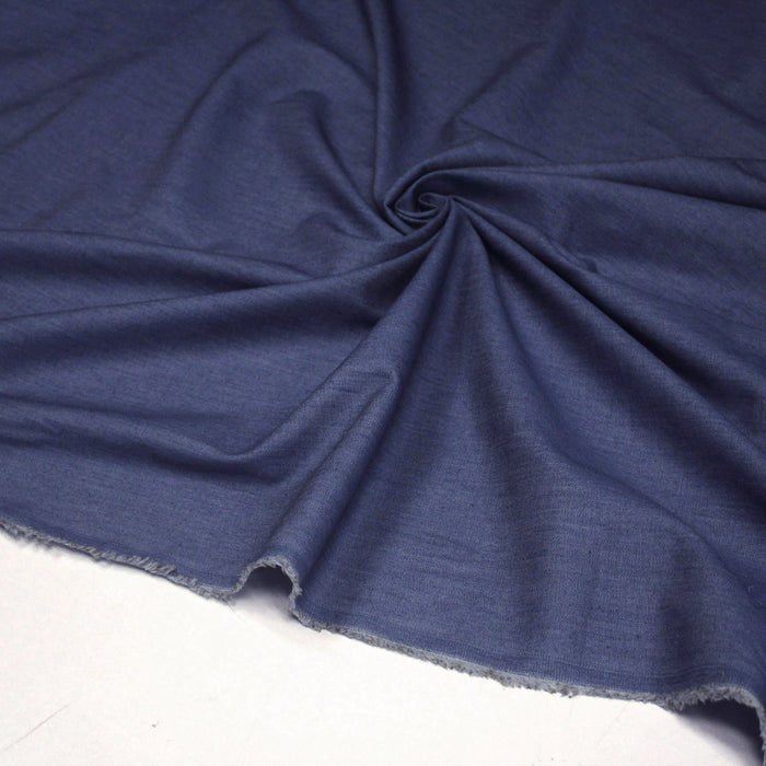 Tissu Chambray 100% coton : bleu, marine, noir - OEKO - TEX - TissusPapi.com