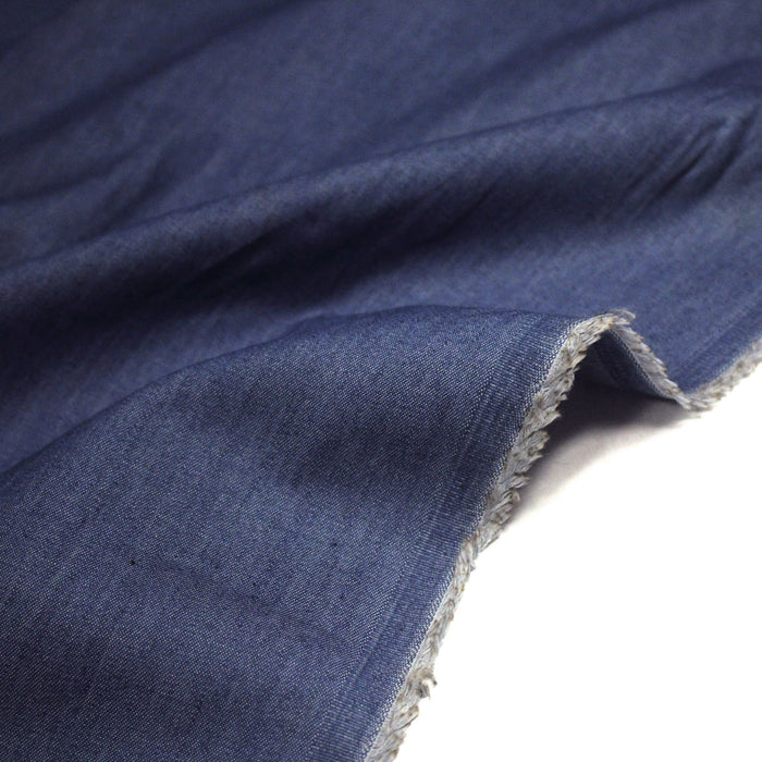 Tissu Chambray 100% coton : bleu, marine, noir - OEKO - TEX - TissusPapi.com