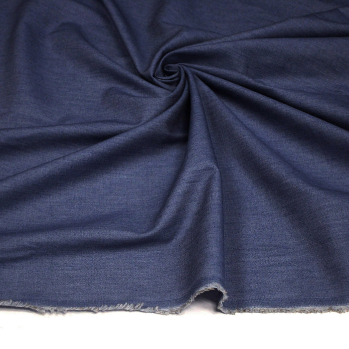 Tissu Chambray 100% coton : bleu, marine, noir - OEKO - TEX - TissusPapi.com
