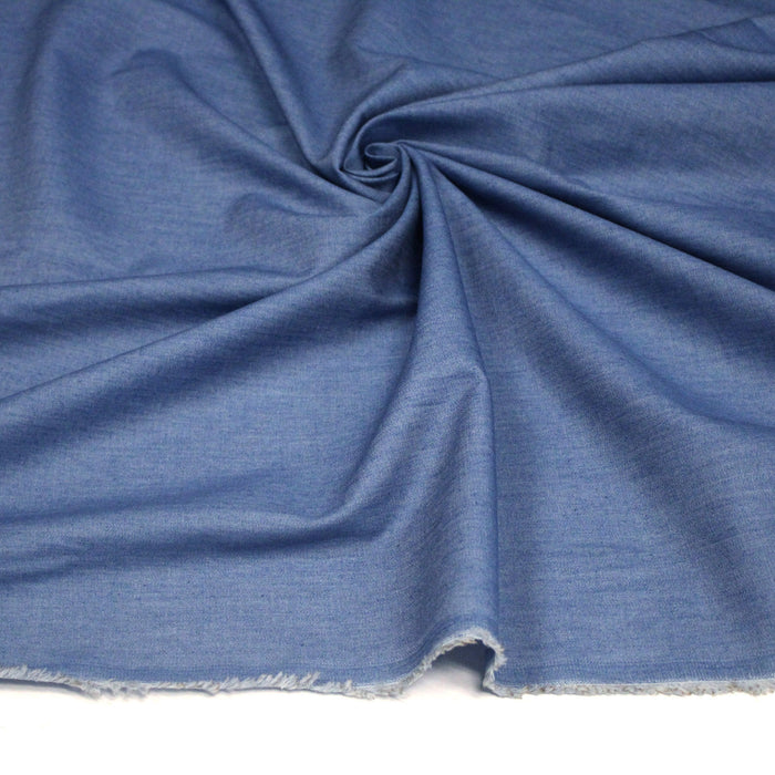 Tissu Chambray 100% coton : bleu, marine, noir - OEKO - TEX - TissusPapi.com