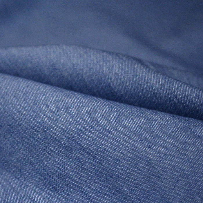 Tissu Chambray 100% coton : bleu, marine, noir - OEKO - TEX - TissusPapi.com