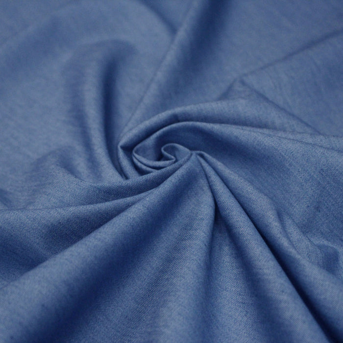 Tissu Chambray 100% coton : bleu, marine, noir - OEKO - TEX - TissusPapi.com