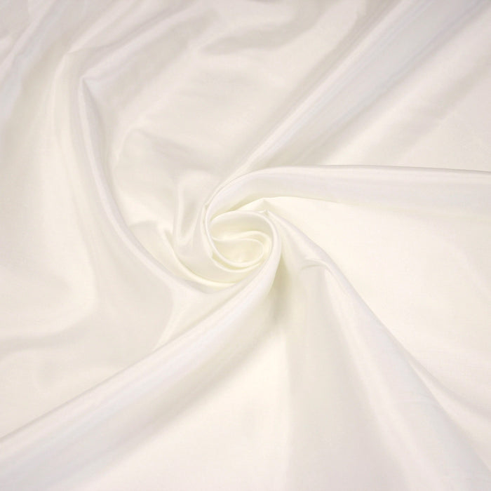 Tissu doublure pongé acetate blanc cassé uni - TissusPapi.com