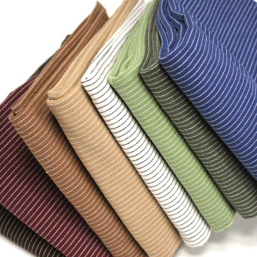 Tissu coton tissé rayé fines rayures : nombreuses couleurs - OEKO - TEX - TissusPapi.com