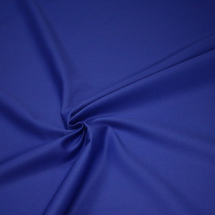 Tissu gabardine coton bleu roi - 325gr/m2 - Fabrication française - TissusPapi.com