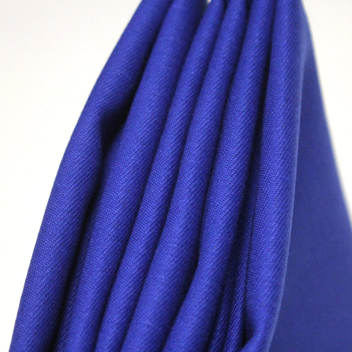 Tissu gabardine coton bleu roi - 325gr/m2 - Fabrication française - TissusPapi.com