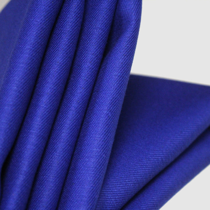 Tissu gabardine coton bleu roi - 325gr/m2 - Fabrication française - TissusPapi.com