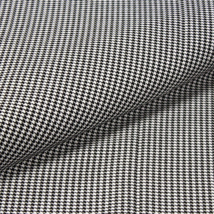 Tissu habillement Motif Pied de poule noir et blanc - TissusPapi.com