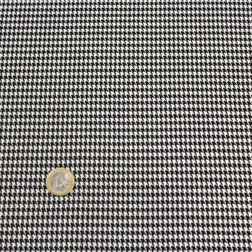 Tissu habillement Motif Pied de poule noir et blanc - TissusPapi.com