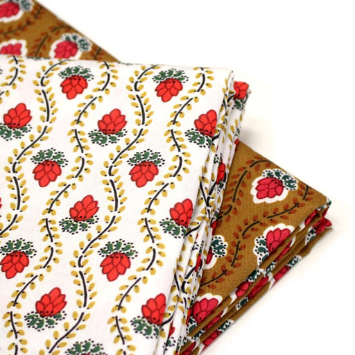 Tissu INDIENNES PROVENCALES cotonnade fleurie, 4 couleurs disponibles - OEKO - TEX STANDARD 100 - TissusPapi.com
