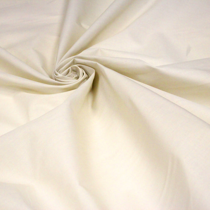 Tissu doublure polycoton écru uni - toile à patron écrue - TissusPapi.com
