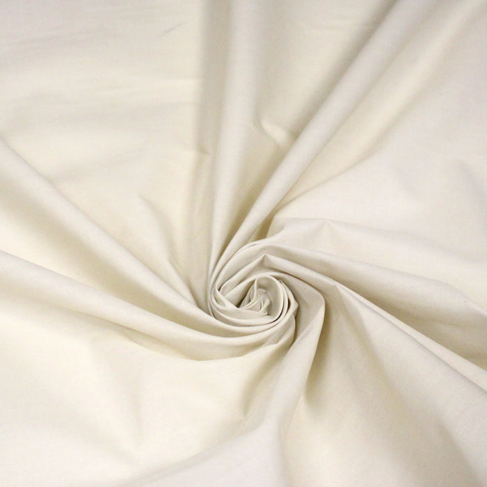 Tissu doublure polycoton écru uni - toile à patron écrue - TissusPapi.com