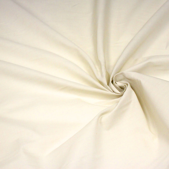 Tissu doublure polycoton écru uni - toile à patron écrue - TissusPapi.com